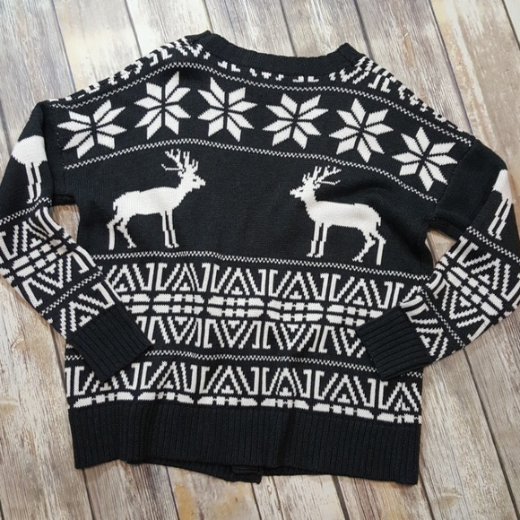 Forever 21 elk/deer button front cardigan sweater size small - Picture 2 of 6